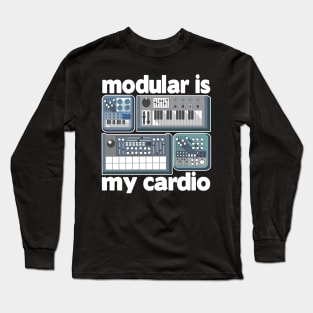 Analog Modular Is My Cardio Synthesizer Synth Sound Retro Long Sleeve T-Shirt